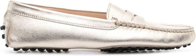 Tod's Gommino leather loafers Gold