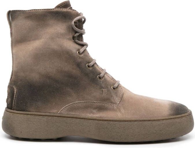 Tod's Gommino suede boots Neutrals