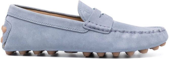 Tod's Gommino suede driving loafers Blue