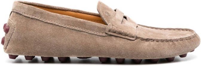 Tod's Gommino suede driving shoes Brown