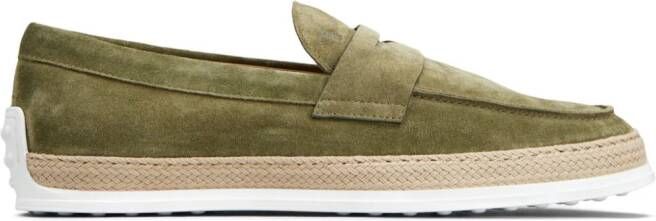 Tod's Gommino suede loafers Green