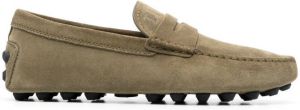 Tod's Gommino suede loafers Green