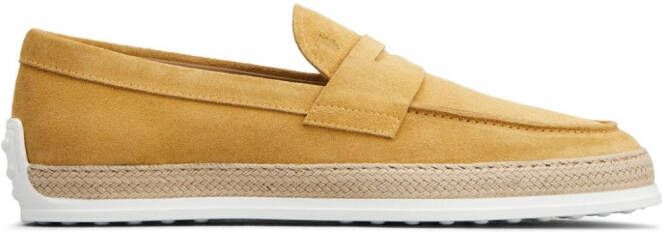 Tod's Gommino suede loafers Yellow