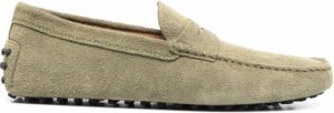 Tod's Gommino suede moccasin loafers Green