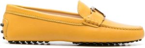 Tod's Gommino T-logo plaque loafers Yellow