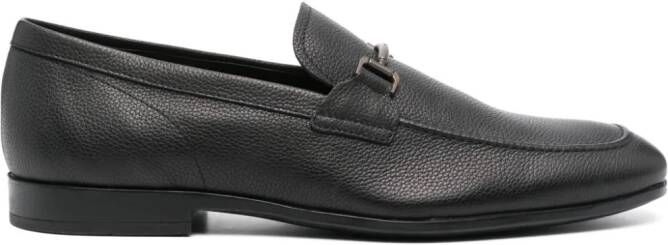 Tod's grained leather loafers Black