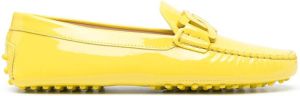 Tod's high-shine finish loafers Yellow