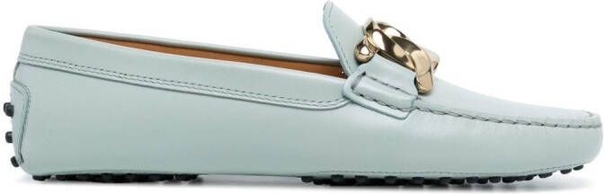 Tod's Kate chain-detail loafers Green