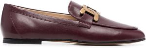 Tod's Kate chain-trimmed loafers Red