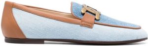 Tod's Kate colour-block loafers Blue