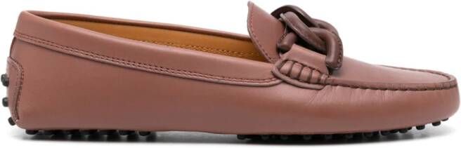 Tod's Kate Gommino Bubble leather loafers Brown