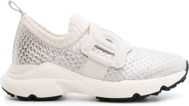 Tod's Kate metallic slip-on sneakers White
