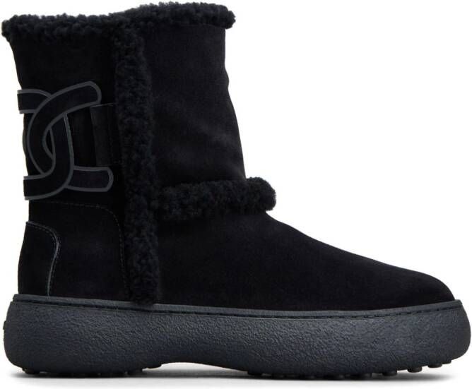 Tod's Kate shearling boots Black