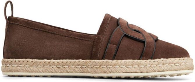Tod's Kate suede espadrilles Brown