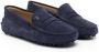 Tod's Kids embroidered-logo loafers Blue - Thumbnail 1