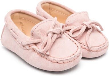 Tod's Kids Gommino suede moccasin loafers Pink