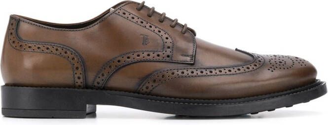 Tod's lace-up leather brogues Brown