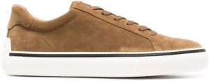 Tod's lace-up suede sneakers Brown