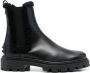 Tod's leather faux-shearling trim boots Black - Thumbnail 1