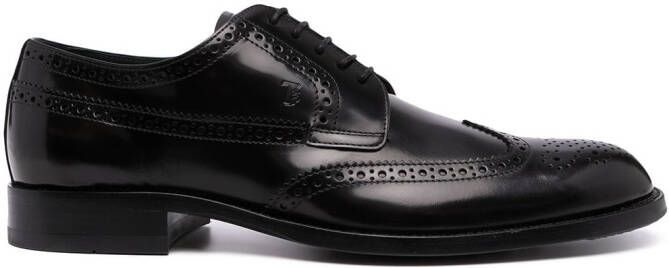 Tod's leather lace-up brogues Black