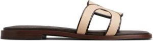 Tod's leather logo strap sandals Brown