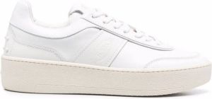 Tod's leather low-top sneakers White