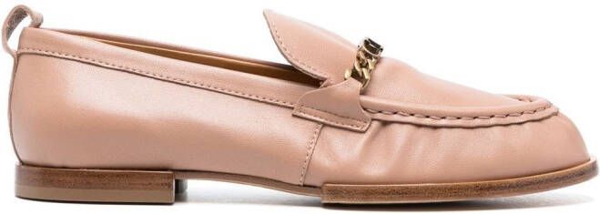 Tod's logo chain-link loafers Neutrals