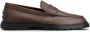 Tod's logo-debossed leather loafers Brown - Thumbnail 1