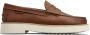 Tod's logo-debossed leather loafers Brown - Thumbnail 1