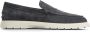 Tod's logo-debossed suede loafers Grey - Thumbnail 1