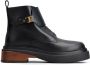 Tod's logo-plaque leather ankle boots Black - Thumbnail 1
