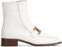 Tod's logo-plaque leather ankle boots White - Thumbnail 1