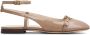 Tod's logo-plaque leather ballerina shoes Neutrals - Thumbnail 1