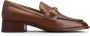 Tod's logo-plaque leather loafers Brown - Thumbnail 1