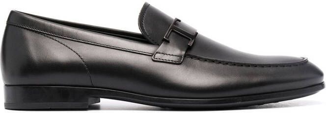 Tod's logo-plaque loafers Black