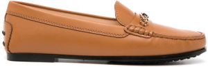 Tod's logo plaque loafers Yellow