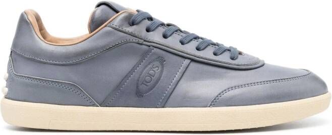 Tod's low-top leather sneakers Blue