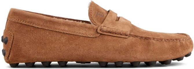 Tod's Macro 52K Gommino shearling loafers Brown