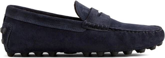 Tod's Macro 52K Gommino suede loafers Blue