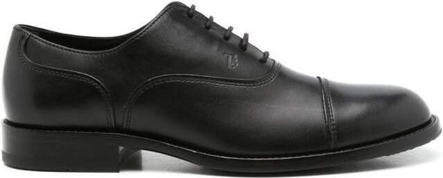 Tod's monogram-stamp oxford shoes Black