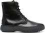 Tod's Montone lace-up leather boots Black - Thumbnail 1