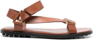 Tod's multi-way strap leather sandals Brown