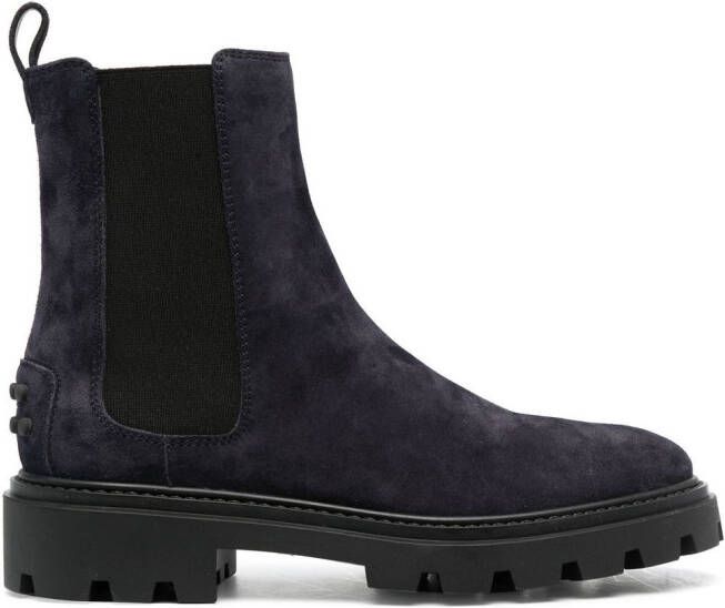 Tod's panelled chelsea boots Blue
