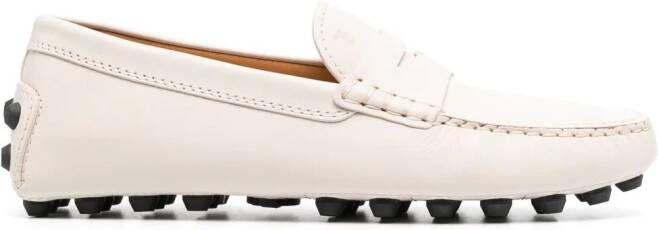 Tod's penny-slot leather loafers Neutrals