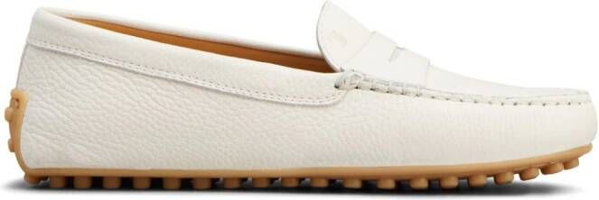 Tod's penny-slot leather loafers White