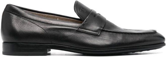 Tod's penny-slot logo-embossed loafers Black