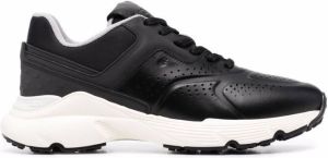 Tod's perforated leather trainers Black