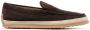 Tod's raffia-sole suede loafers Black - Thumbnail 1