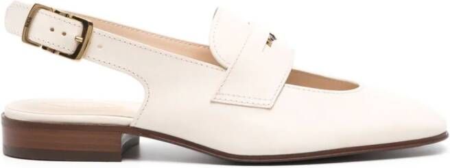 Tod's slingback leather loafers Neutrals