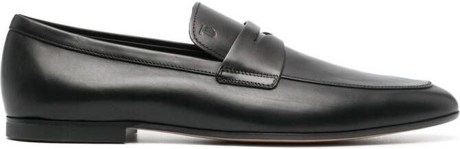 Tod's slip-on leather loafers Black